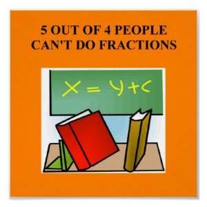  fraction math joke Print: Home & Kitchen