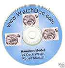 New Hamilton model 22 Deck Watch Repair Manual CD