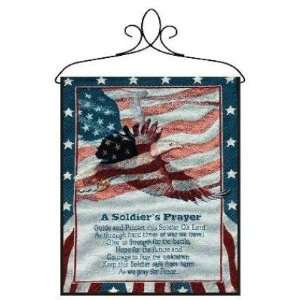 SOLDIER Prayer TAPESTRY BANNERETTE wall hanging art NEW:  