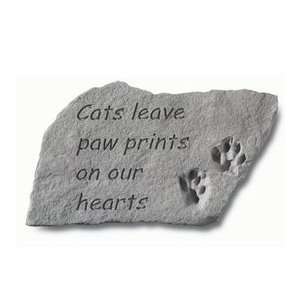  Cats Leave Paw Prints Stepping Stone: Patio, Lawn & Garden