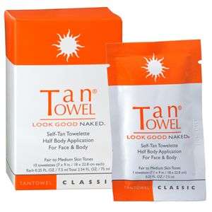 Tan Towel Half Body Classic TanTowel   10 pack 659711135527  