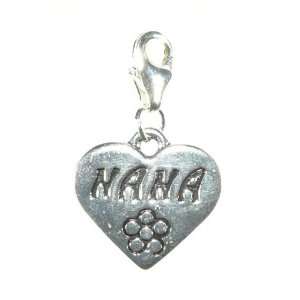   Silver Plated Heart Clasp Charm , will Fit Thomas sabo Charm Bracelets