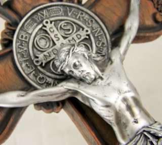 St. Saint Benedict Cross Crucifix Medal Wall HUGE  