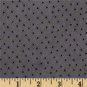  54 Wide Dotted Lace Black Fabric By The Yard: Arts 