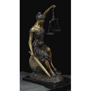  Sale  Limited Edition Blind Lady Justice on Marble 