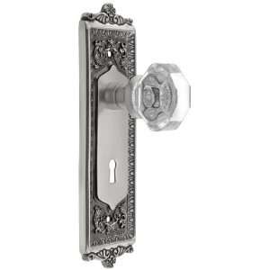 Egg & Dart Style Mortise Lock Set with Waldorf Crystal Door Knobs in 