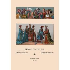   of Fifteenth Century French Costumes 24x36 Giclee