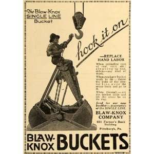  1924 Ad Blaw Knox Bucket Company Single Bank Bucket 