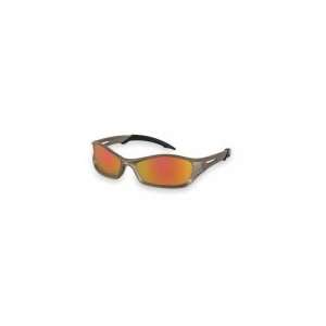 CREWS TB12R Eyewear,Fire Mirror Lens,Champagne Frame