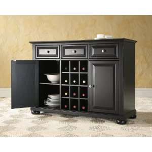  Crosley Furniture Alexandria Buffet Server in Black Finish 