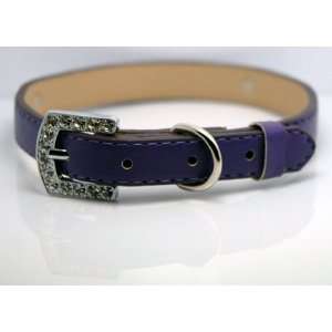   Purple Swarovski Grade Crystal Collar for Cat/dog with Diamante Buckle