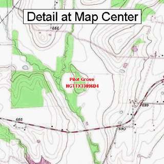   Topographic Quadrangle Map   Pilot Grove, Texas (Folded/Waterproof