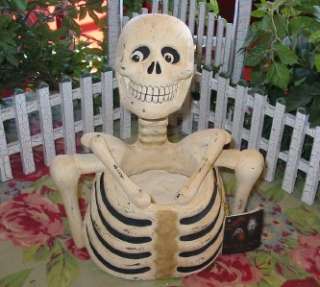 Bethany Lowe Bruce Elsass Skeleton Candy Container  