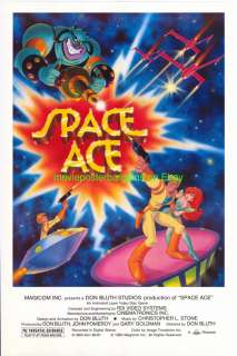 SPACE ACE GAME MOVIE POSTER DON BLUTH ANIMATION RARE  