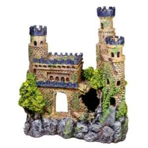 Exotic Enviroments Medieval Castle With Metallic Blue Tops Ornament