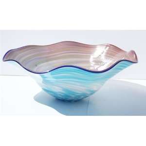  Hand Blown Glass Art 18 Dia X 7 Tall: Everything Else