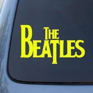  The BEATLES Band Logo   6 YELLOW  Vinyl Decal WINDOW 