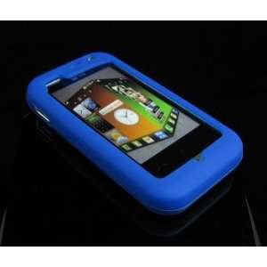 Blue Soft Rubber Silicone Skin Case Cover for LG Arena 
