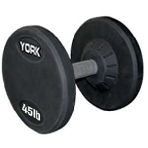  York Rubber Pro Style Dumbbells (Pair) 45 lb: Health 