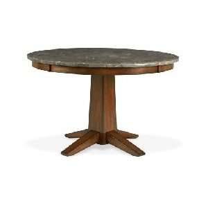   : Pedestal Dining Table Marble Top Antique Cherry: Furniture & Decor