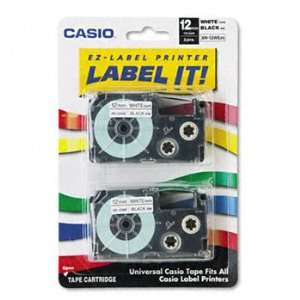  Casio® Tape Cassette for KL Label Makers CASSETTE,2/PK,BK 