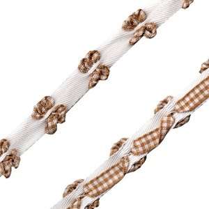   Inch Gingham Bolero Braid, 5 Yard, White/Tan Arts, Crafts & Sewing