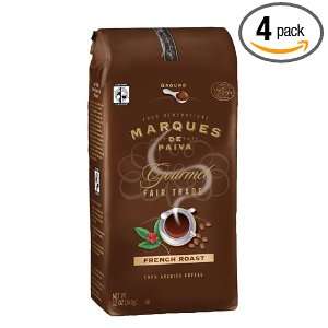 Marques De Paiva French Roast Ground Coffee, 12 Ounce Bags (Pack of 4 