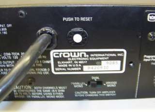 Crown Com Tech 400 Professional Power Amplifier  