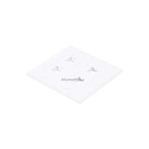   : Branded 2 Gang Wall Plate for Keystone, 4 Hole   White: Electronics