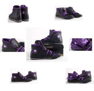 SETS OF LACES BLACK AND PURPLE