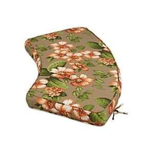  Fire Pit Bench Cushion (42x17x3)   Amanda Orange Print 