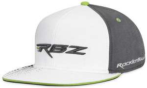 TAYLORMADE RBZ ROCKETBALLZ FLAT BILL GOLF HAT CAP WHITE/GREY S/M NWT 