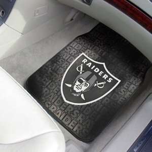  Oakland Raiders Black 2 Pack Vinyl Car Mats Sports 
