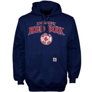 Boston Red Sox Navy Blue Arch Team Name Hoody Sweatshirt  