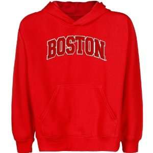  NCAA Boston Terriers Youth Red Arch Applique Pullover 