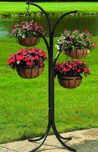 CobraCo® 4 Arm Tree Flower Basket Stand W / 4 Baskets 026546426869 