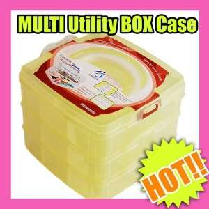  Yellow Nail Art Makeup Cosmetic Container Box Case 037 