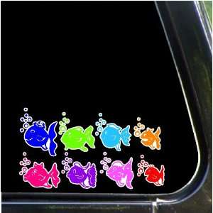    Fish Family Car Decals Stickers Stick Family: Home & Kitchen