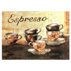  Espressos 6 Tasses   Poster by Clauva (16 x 12): Home 