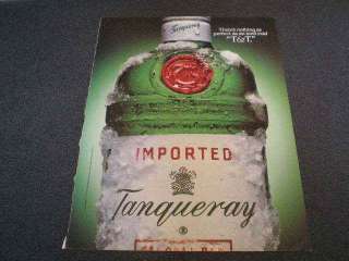 1993 Tanqueray Gin Ad Perfect as Iced Cold T&T  