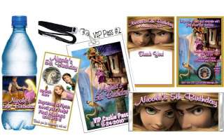 Tangled   Rapunzel Birthday Invitations and Favor  