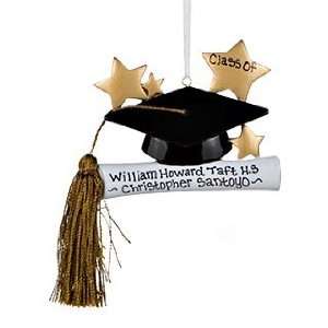Personalized Graduate Hat And Tassel Christmas Ornament:  