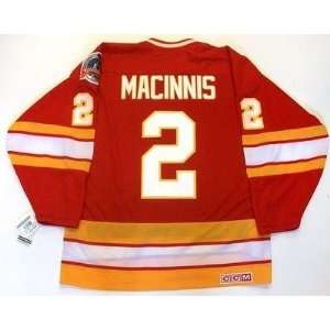 Al Macinnis Calgary Flames 1989 Cup Vintage Ccm Jersey   Large  