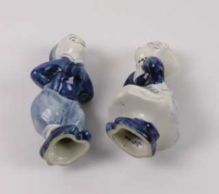 Vintage Pair Marked DELFT BLUE from Holland, BOY & GIRL Figurines, 5 