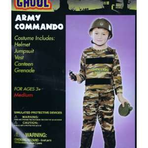  Army Commando Dress Up Costume Camo Medium: Toys & Games