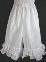 WHITE BO PEEP CAPRIS w/ruffles sizes 0M,6M,12M,2T,3T  