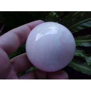  Zs0411 Gemqz Mangano Calcite Carved Sphere Beautiful 