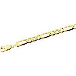  20 Inch 10K Yellow Gold Figaro Chain: Jewelry