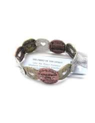 Fruit of The Spirit Inspiration Message Metal Disk Link Stretch Bangle 