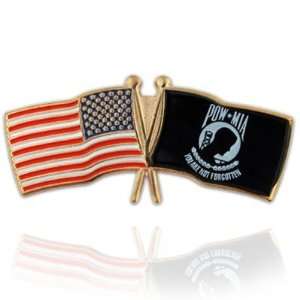  USA & POW Flag Pin: Jewelry